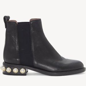 Louise et Cie Valtina Leather Block Heel Boot Sz 9